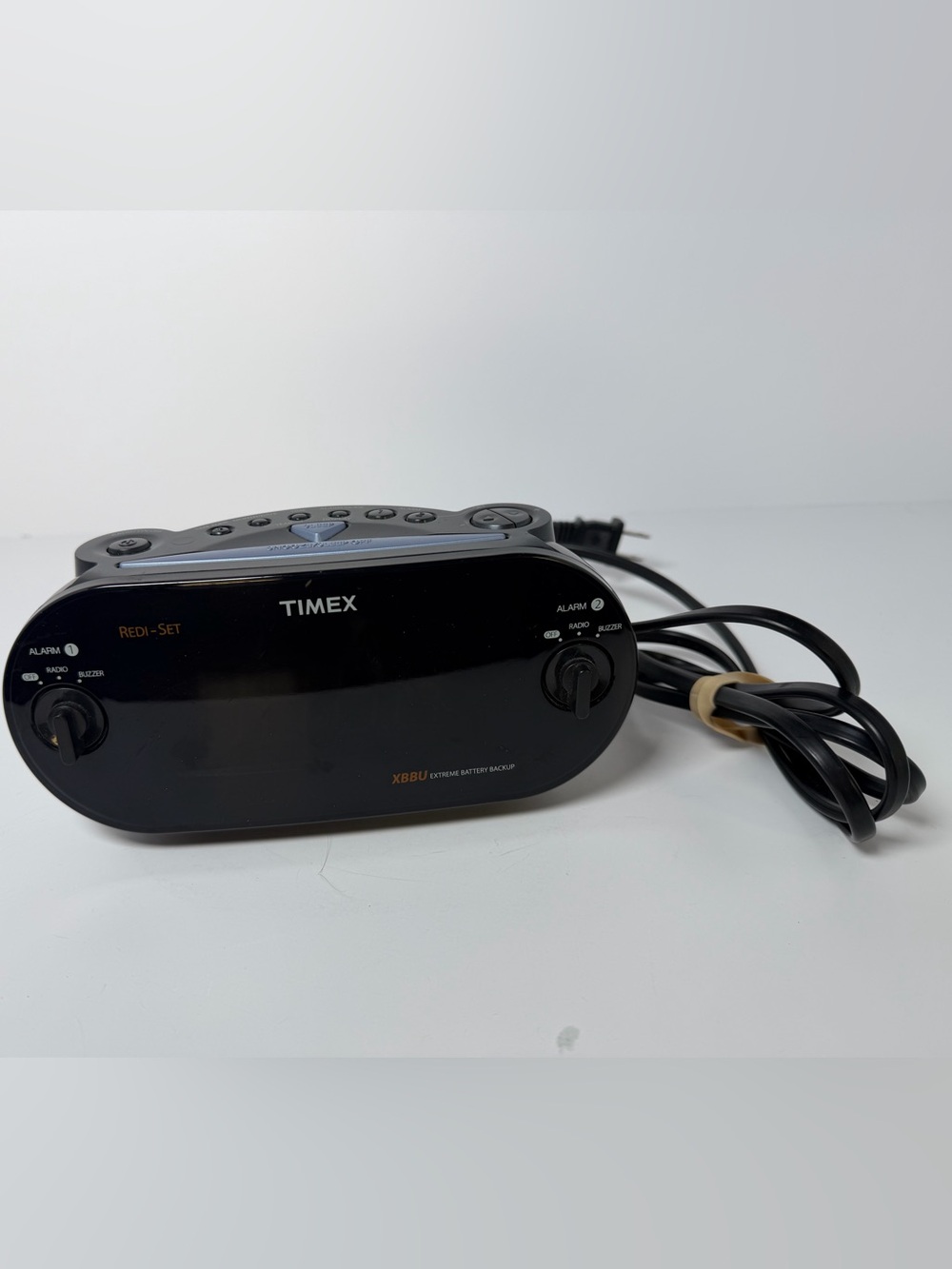 Timex Redi-Set XBBU Digital Clock Radio Dual Alarm Battery Backup Snooze WORKING